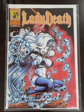 Lady Death Comic Book #1/2 Wizard Limited Ed. Chaos! Comics COA Inc NM